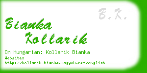 bianka kollarik business card